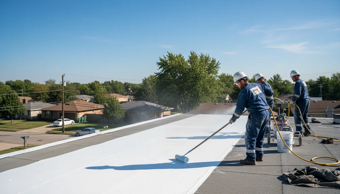 Commercial roof coating in Plainfield, MA near me